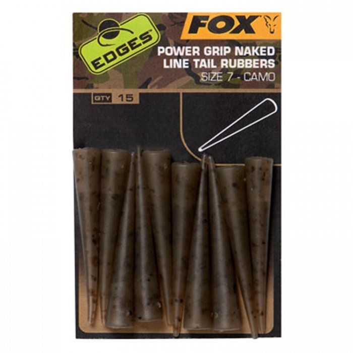 Пыльник для безопасной клипсы усиленный Fox Edges Camo Power Grip Naked Tail Rubbers Size 7 Camo Size 7 10шт Пыльник для безопасной клипсы усиленный Fox Edges Camo Power Grip Naked Tail Rubbers Size 7 Camo Size 7 10шт