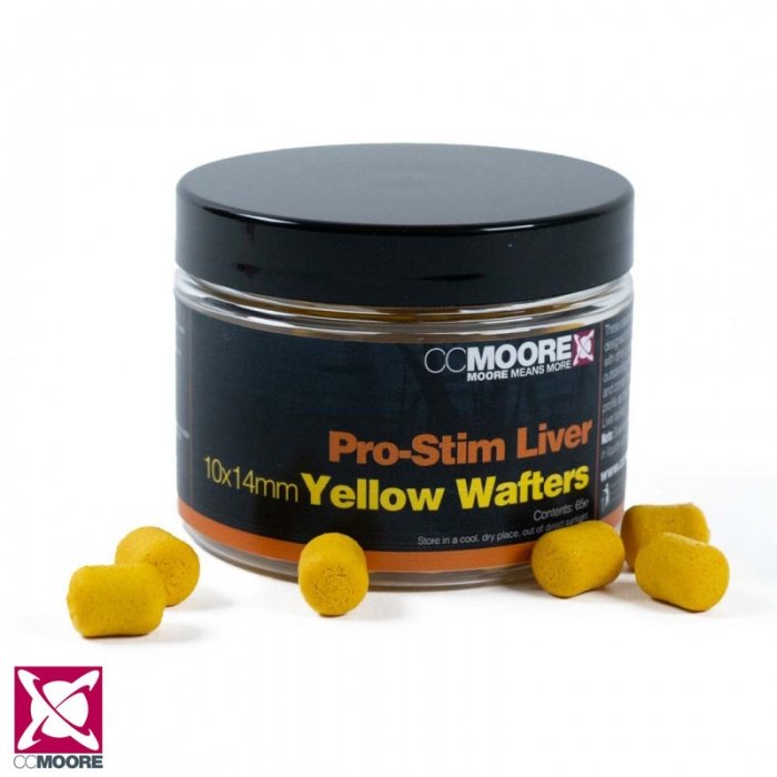Вафтерсы CC Moore Pro-Stim Liver Yellow Dumbell Wafters 10x14mm (65)