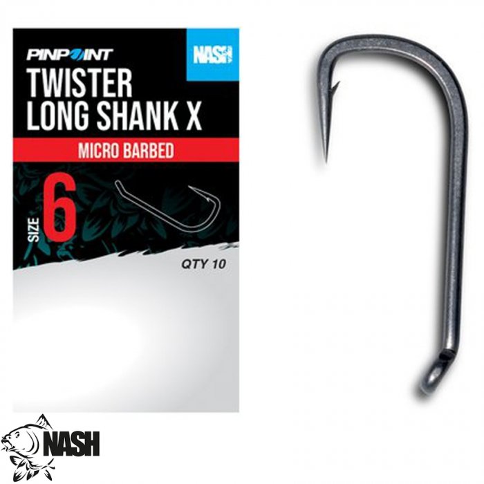 Крючки Nash Twister Long Shank X Hooks Size 4 10шт Крючки Nash Twister Long Shank X Hooks Size 4 10шт