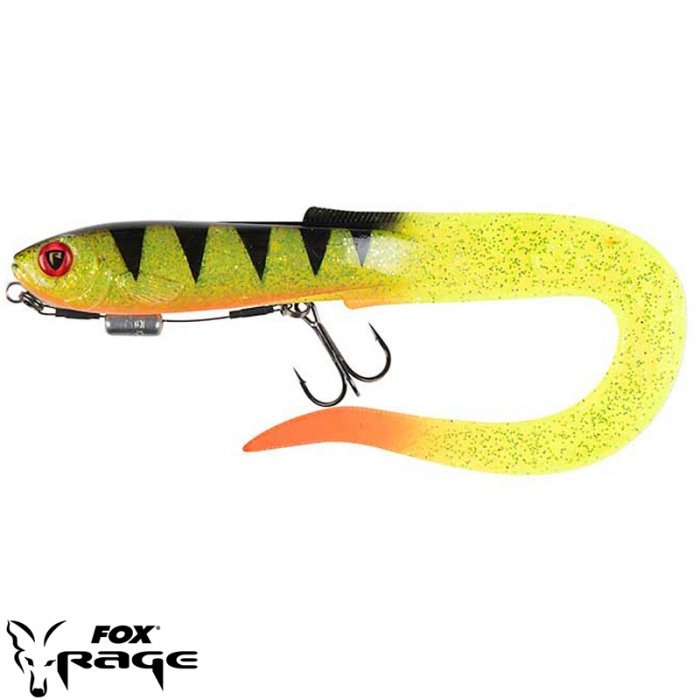 Силиконовая приманка Rage Slick Eel Loaded UV Perch 28cm Size 1/0 1шт Силиконовая приманка Rage Slick Eel Loaded UV Perch 28cm Size 1/0 1шт