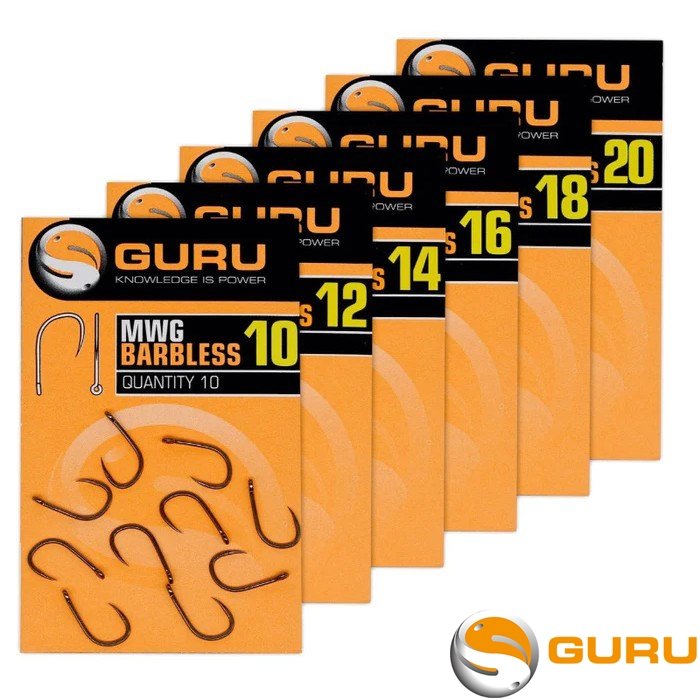 Крючки безбородые Guru MWG Hook Eyed Barbless 10шт Крючки безбородые Guru MWG Hook Eyed Barbless 10шт