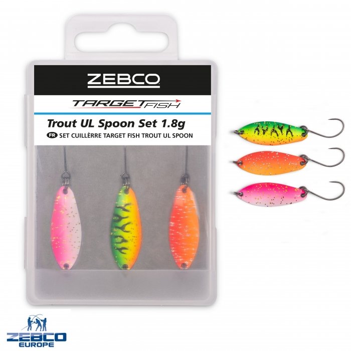 Блесна Zebco Target Fish Trout UL Spoon Set 3шт Блесна Zebco Target Fish Trout UL Spoon Set 3шт