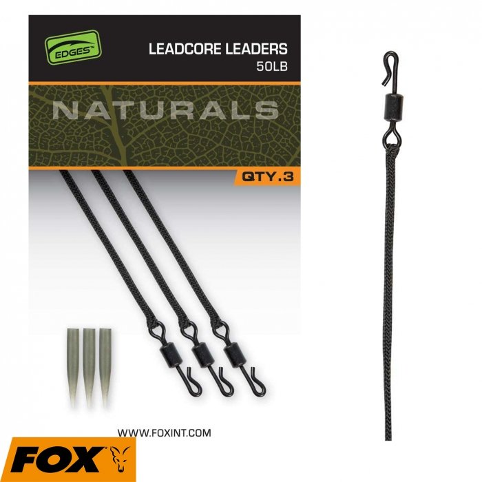Готовый монтаж Fox Egdes Naturals Leadcore Leaders 75cm 50lb