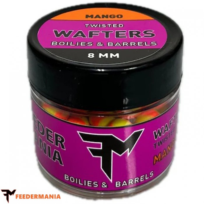 Вафтерсы Feedermania Wafters Twister Boilie & Barrels 8mm Mango