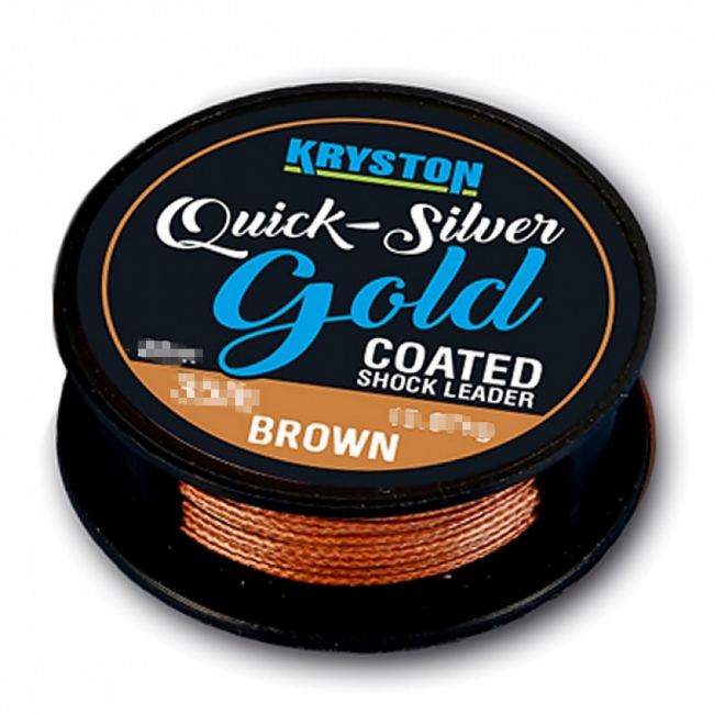 Шок-лідер KRYSTON Quicksilver Gold Coated Shock Leader / Hook link 35 lb, 20 м Gravel Brown (арт. 35253) Шок-лідер KRYSTON Quicksilver Gold Coated Shock Leader / Hook link 35 lb, 20 м Gravel Brown (арт. 35253)